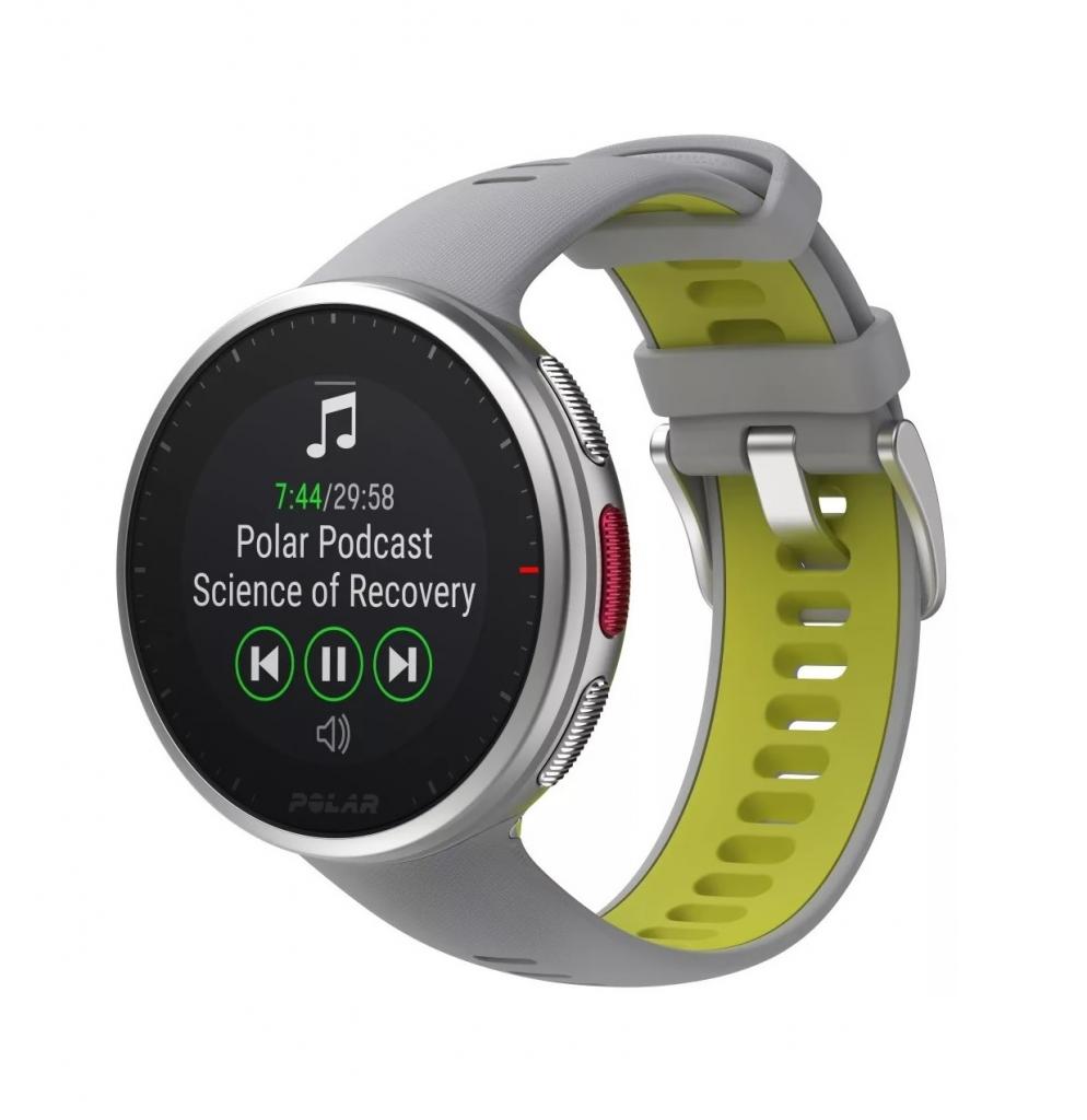 Polar VANTAGE V2 HR óra (ezüst, szürke-lime szíjjal)