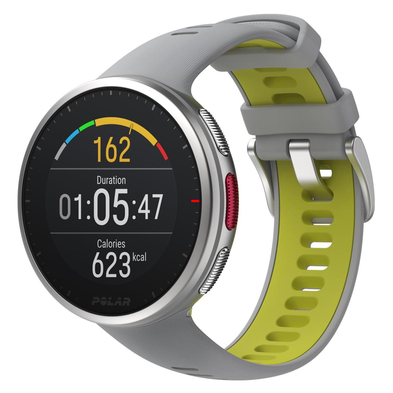 Polar VANTAGE V2 óra (ezüst, szürke-lime szíjjal)